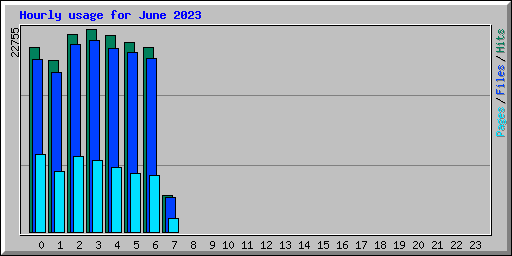 Hourly usage for June 2023