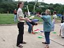 01_0011.JPG: Eeyore's Birthday 2004:  Grant juggling, Paula doing replacements